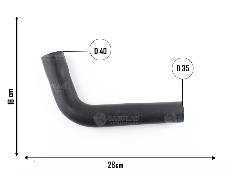 CAUPLAS MANGUERA RADIADOR INFERIOR VW 1500 OEM:3517719 =YACO 647
