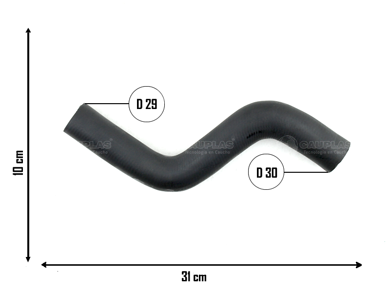 CAUPLAS MANGUERA RADIADOR SUPERIOR TOYOTA COROLLA OEM:1657164130 =YACO 3081