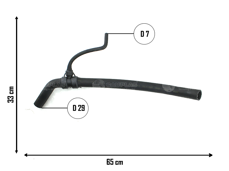 CAUPLAS MANGUERA RADIADOR SUPERIOR VW QUANTUM SANTANA  =YACO 2694