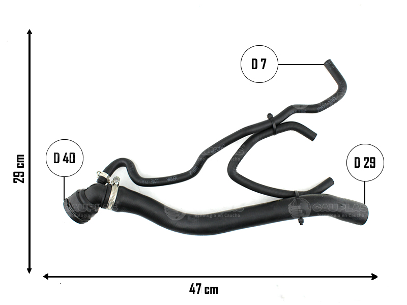 CAUPLAS MANGUERA RADIADOR SUPERIOR VW VENTO OEM:1K0122101DC