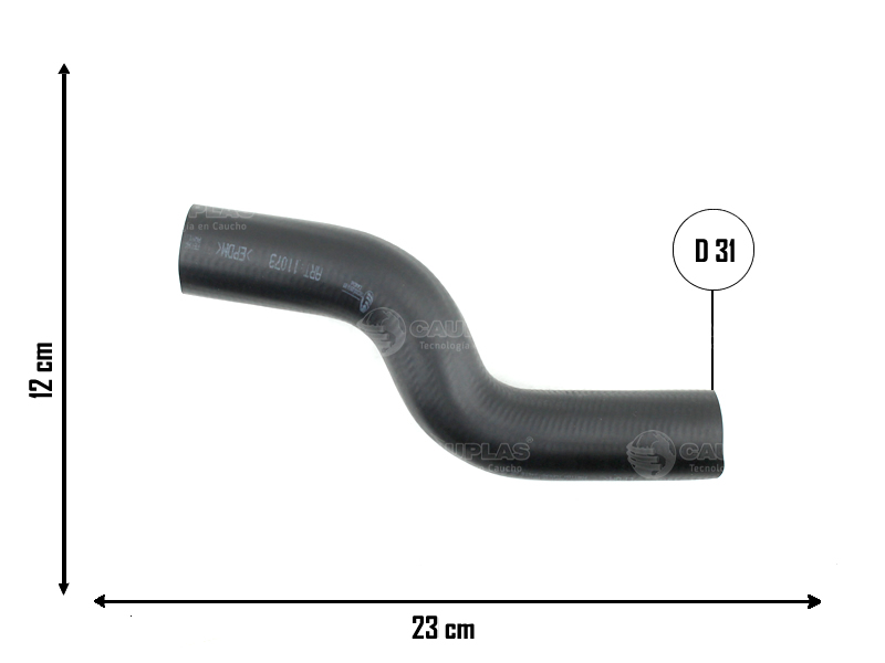 CAUPLAS MANGUERA RADIADOR INFERIOR VW GOLF III OEM:1H0121051L