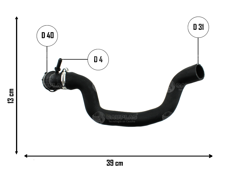 CAUPLAS MANGUERA RADIADOR SUPERIOR VW VENTO OEM:1K0122101BQ