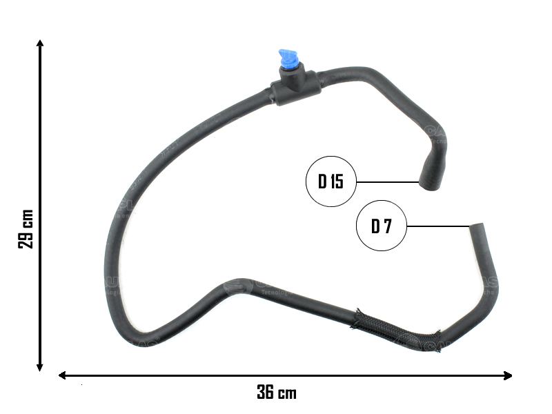 CAUPLAS MANGUERA PASO DE AGUA CITROEN JUMPER I PEUG BOXER I = YACO 2681
