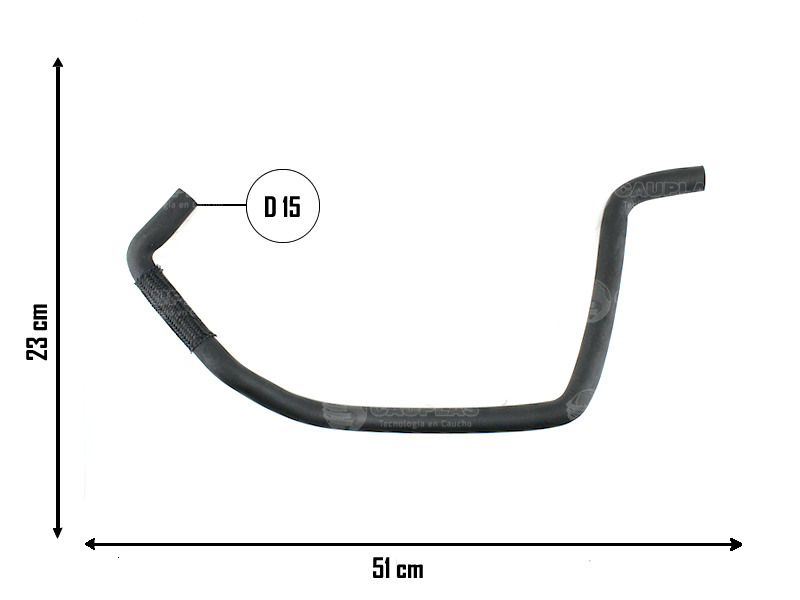 CAUPLAS MANGUERA RADIADOR DE ACEITE P206 OEM:1323H3