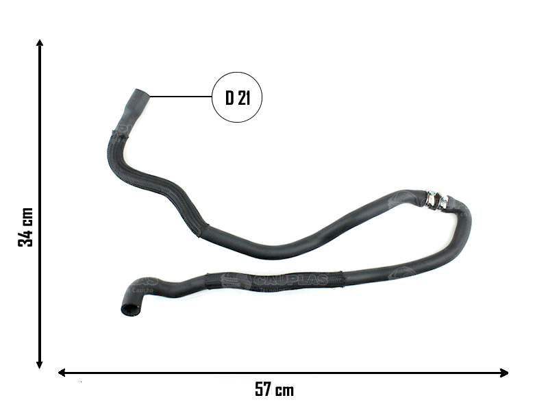 CAUPLAS MANGUERA PASO DE AGUA FORD RANGER II