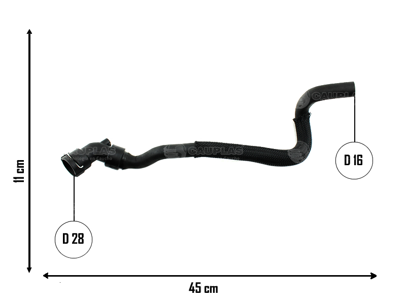 CAUPLAS MANGUERA CALEFACTOR SALIDA FIAT QUBO OEM:51890190
