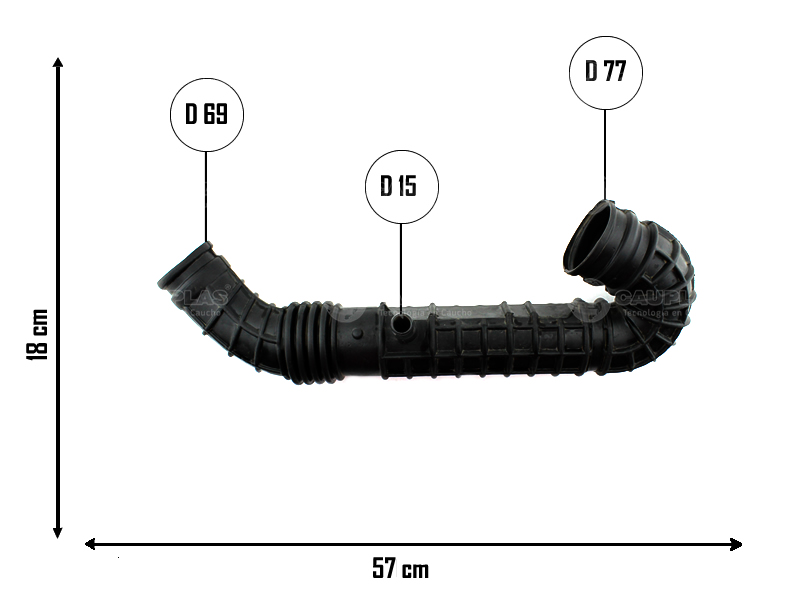 CAUPLAS MANGUERA TOMA DE AIRE FIAT PALIO I OEM:46444028
