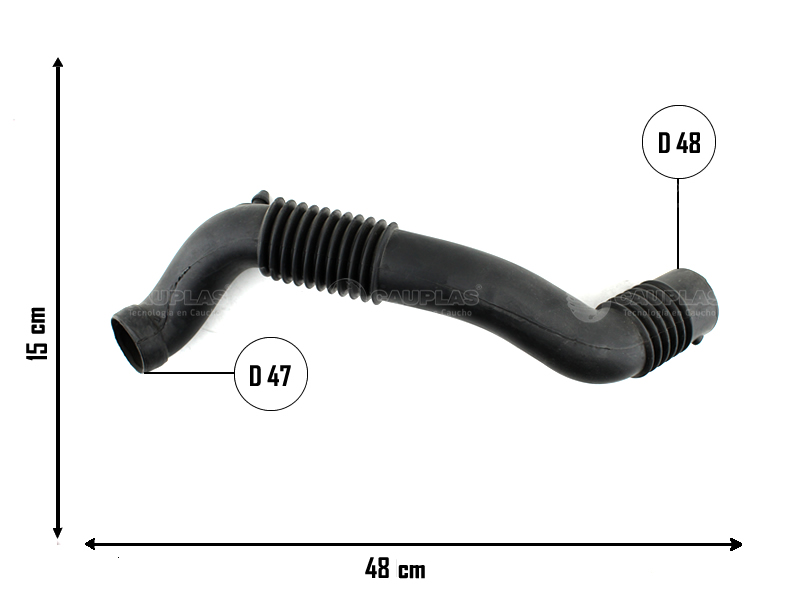 CAUPLAS MANGUERA TOMA DE AIRE FIAT FIORINO III MOBI PALIO V SIENA V UNO III OEM:51854599