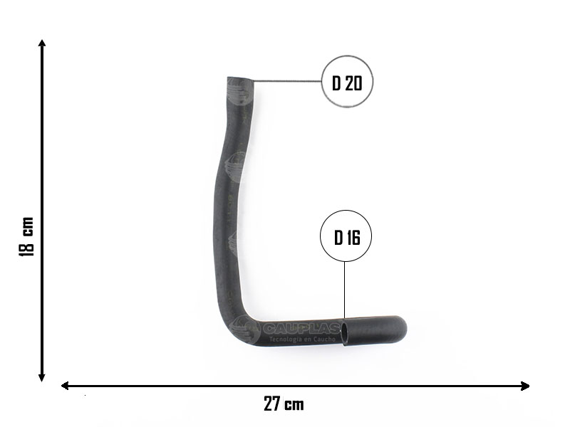 CAUPLAS MANGUERA VASO DE EXPANSION PEUG 206/207