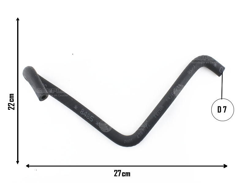 CAUPLAS MANGUERA VASO DE EXPANSION FIAT LINEA I OEM:51794680 =YACO 4137