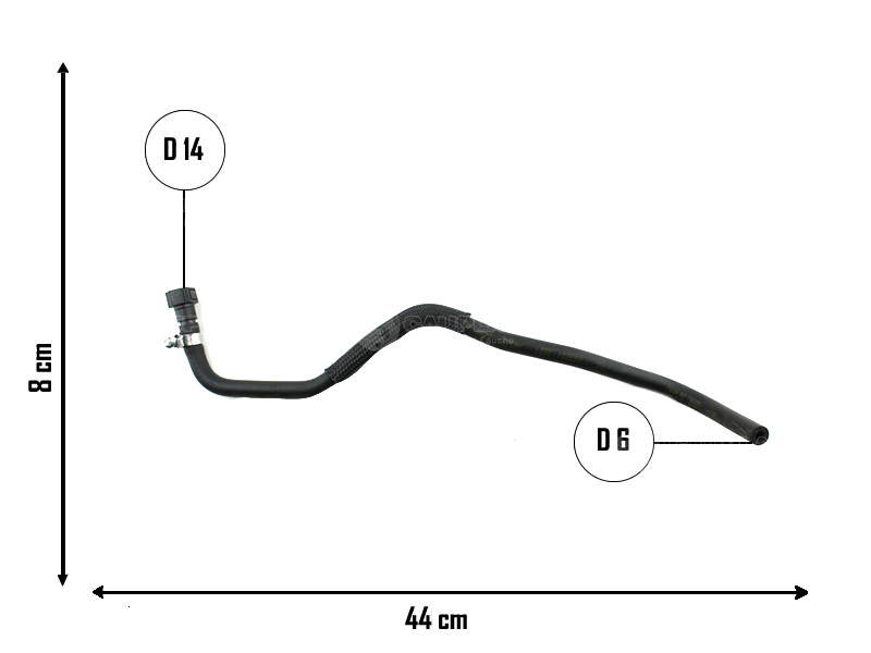 CAUPLAS MANGUERA VASO DE EXPANSION FIAT LINEA I/II PUNTO II OEM:51861681