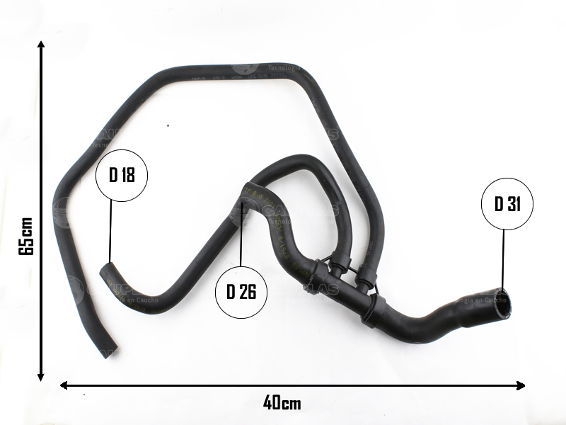 CAUPLAS MANGUERA RADIADOR INFERIOR FIAT DOBLO OEM:51834981