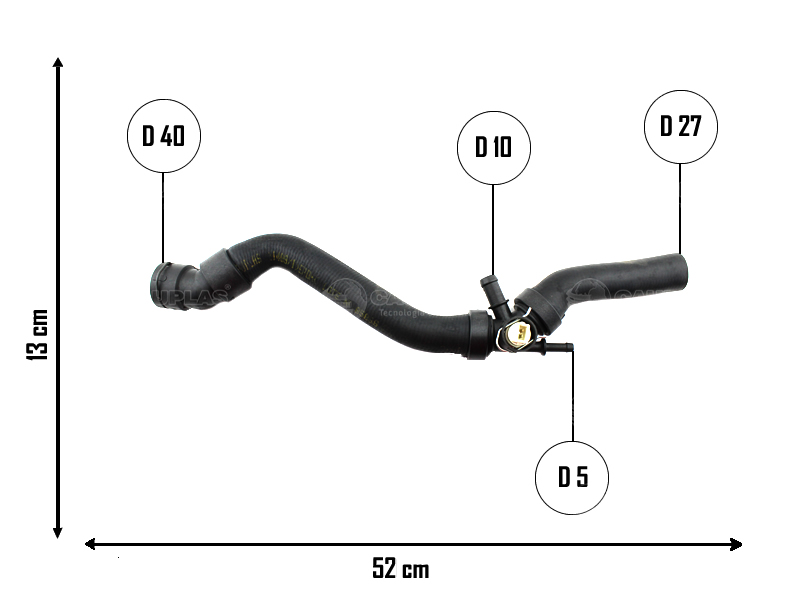 CAUPLAS MANGUERA RADIADOR SUPERIOR AUDI A3 VW BORA GOLF IV OEM:1J0122101D