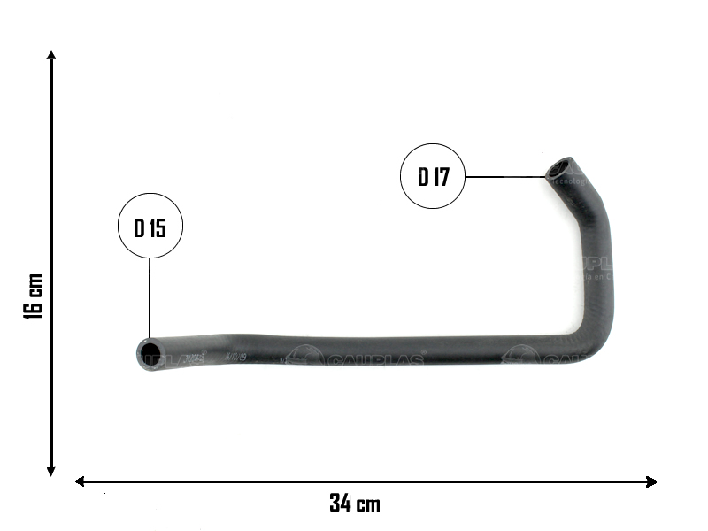 CAUPLAS MANGUERA VASO DE EXPAN A TUBO RIGIDO PEUG 406