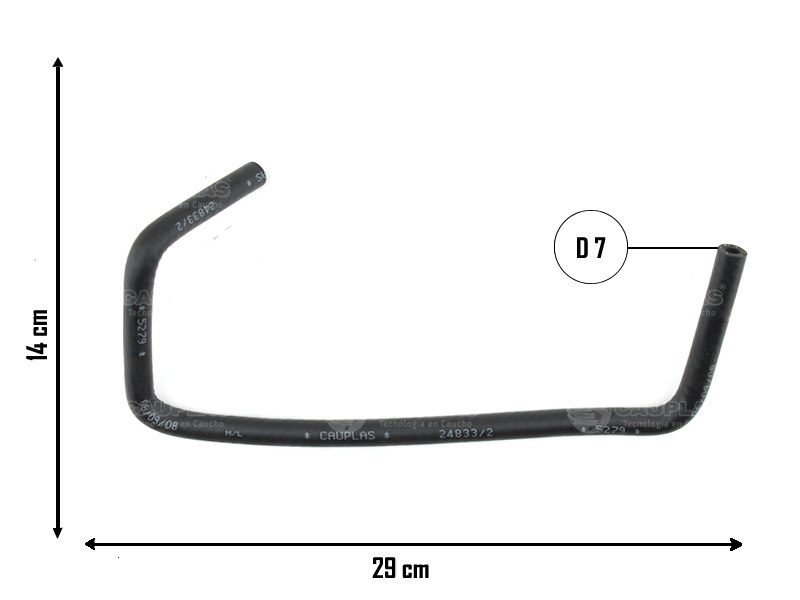 CAUPLAS MANGUERA VASO DE EXPANSION HILUX III OEM:1647067050 =YACO 4320