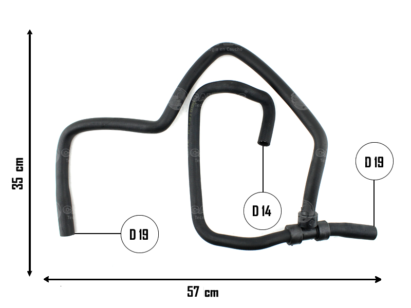 CAUPLAS MANGUERA VASO DE EXPANSION FORD KA = YACO 4389