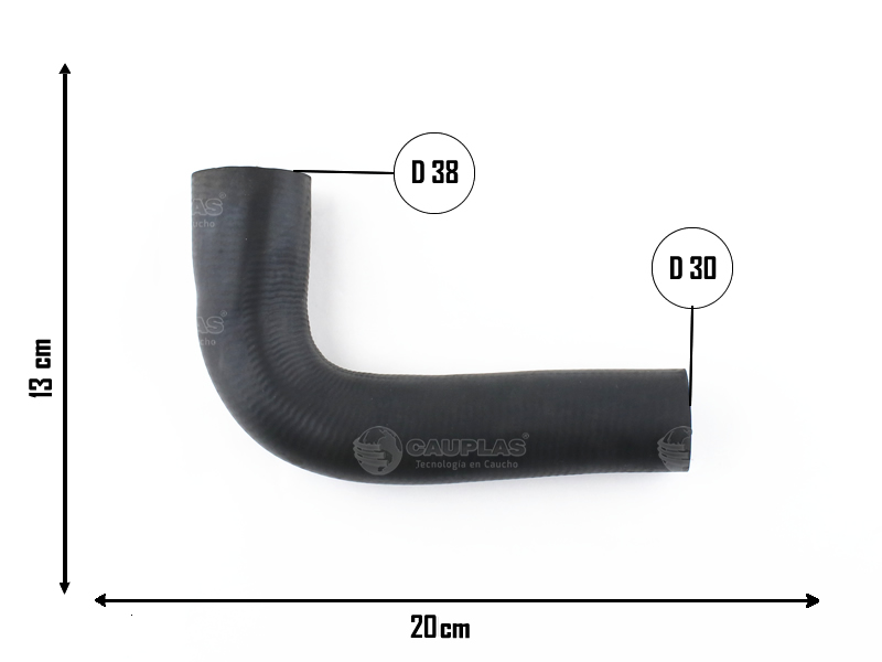 CAUPLAS MANGUERA BOMBA DE AGUA A BOCA RADIADOR RENAULT 12 = YACO 824