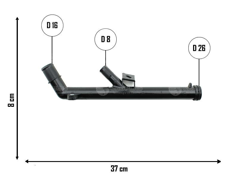 CAUPLAS TUBO BOMBA DE AGUA RENAULT KANGOO LOGAN I OEM:7700101229