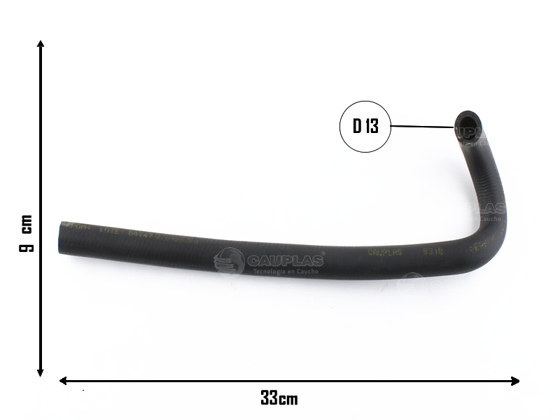 CAUPLAS MANGUERA ENVIO AGUA CALEFACTOR FIAT DUCATO I OEM:1321181080 =YACO 4059