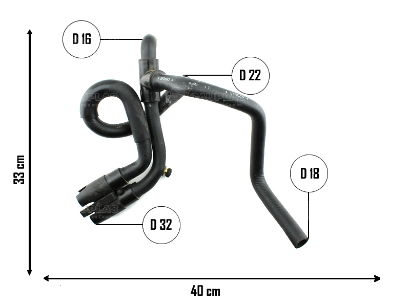 CAUPLAS MANGUERA CALEFACCION RENAULT LAGUNA I OEM:7700412560