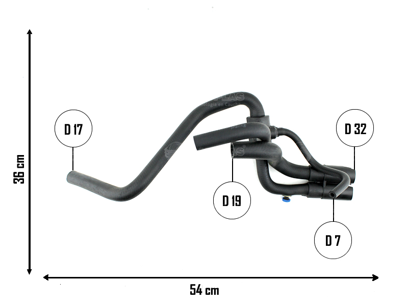 CAUPLAS MANGUERA CALEFACCION RENAULT LAGUNA I OEM:7700417222