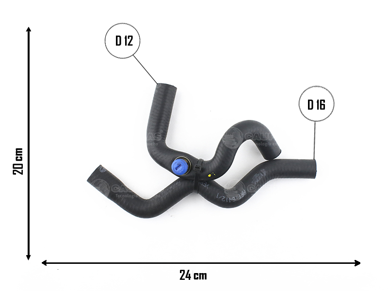 CAUPLAS MANGUERA CALEFACTOR  ENTRADA / SALIDA RENAULT TWINGO OEM:7700352328 =YACO 3116/3117