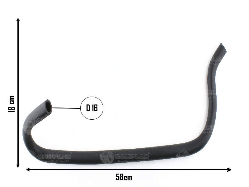 CAUPLAS MANGUERA CALEFACTOR A BOMBA DE AGUA RENAULT 12 OEM:7702061481 =YACO 1002