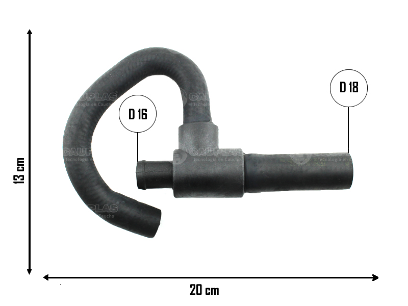 CAUPLAS MANGUERA CALEFACTOR A FILTRO DE GASOIL RENAULT EXPRESS OEM:7700308595 =YACO 2431