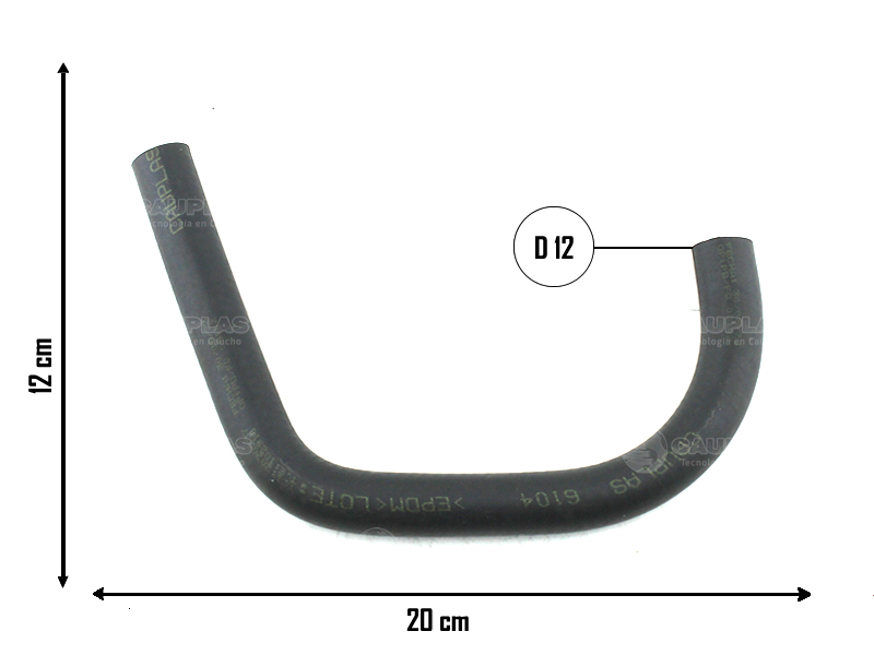 CAUPLAS MANGUERA CALEFACTOR A VALVULA R12 =YACO 916