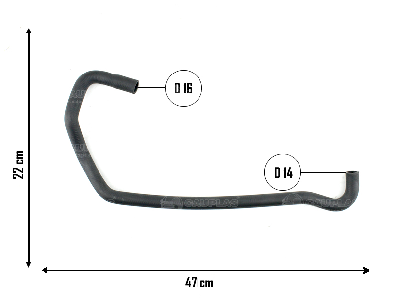 CAUPLAS MANGUERA REFRIGERACION FIAT FIORINO II  =YACO 2561