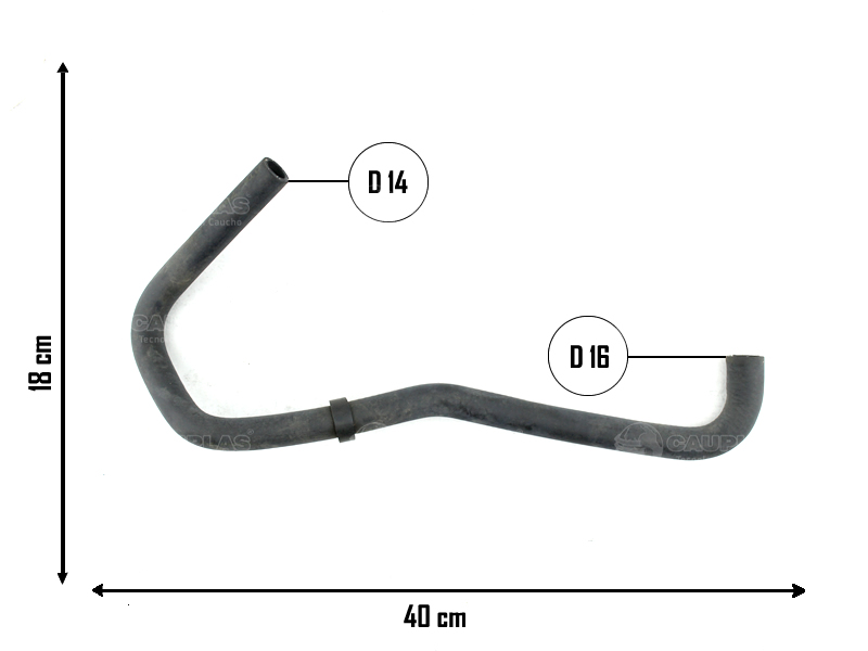CAUPLAS MANGUERA CALEFACTOR SALIDA FIAT UNO I DUNA FIORINO II  =YACO 3796