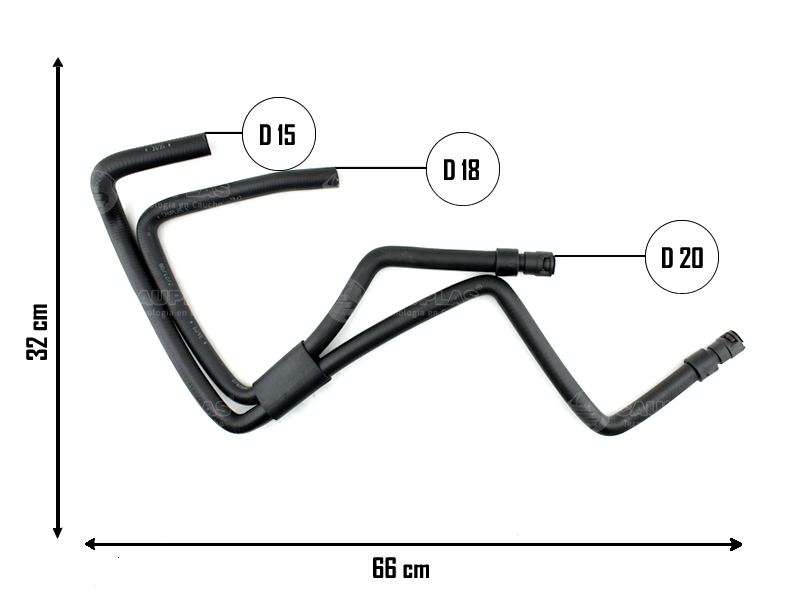 CAUPLAS MANGUERA CALEFACTOR ENTRADA FORD F100 F4000 OEM:F81H18C266MA