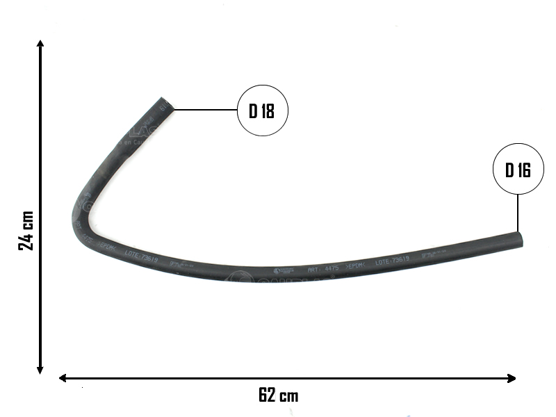 CAUPLAS MANGUERA CALEFACTOR ENTRADA FORD RANGER OEM:F87H18C266HC2 =YACO 2005