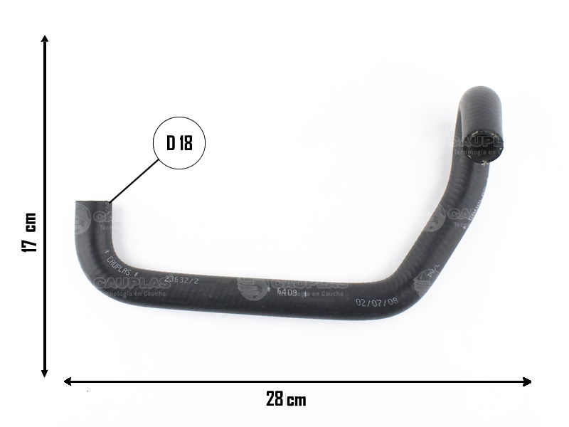 CAUPLAS MANGUERA CALEFACTOR RENAULT 18 FUEGO OEM:7704001355