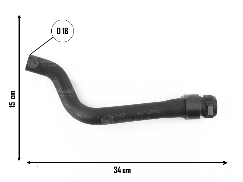 CAUPLAS MANGUERA CALEFACTOR ENTRADA RENAULT CLIO II OEM:7700414207 =YACO 2094