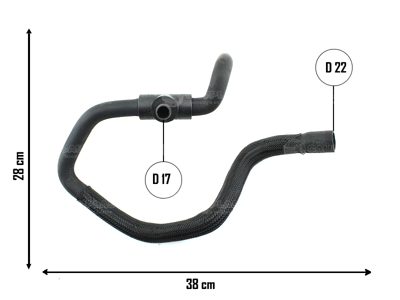 CAUPLAS MANGUERA CALEFACTOR ENTRADA RENAULT EXPRESS =YACO 2432