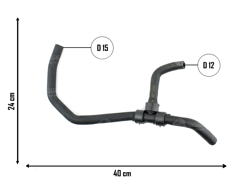 CAUPLAS MANGUERA CALEFACTOR SALIDA FORD ESCORT ORION OEM:84AU18N252A =YACO 1550