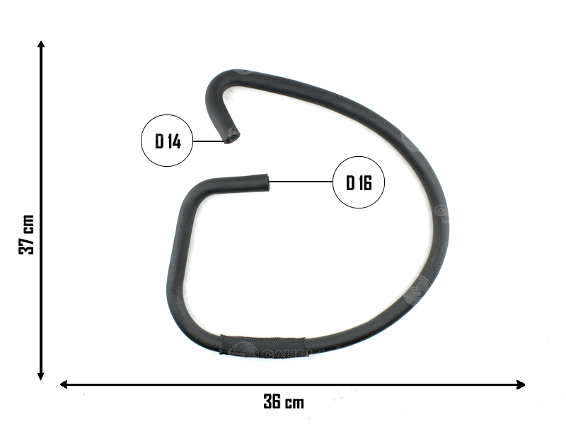 CAUPLAS MANGUERA CALEFACTOR F4000 F100 F1000 OEM:2SB121803C =YACO 3452