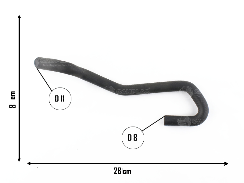 CAUPLAS MANGUERA BOMBA DE AGUA A CARBURADOR RENAULT 5/9/11 = YACO 828