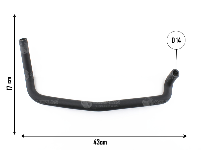 CAUPLAS MANGUERA CALEFACTOR SALIDA RENAULT 4  =YACO 463