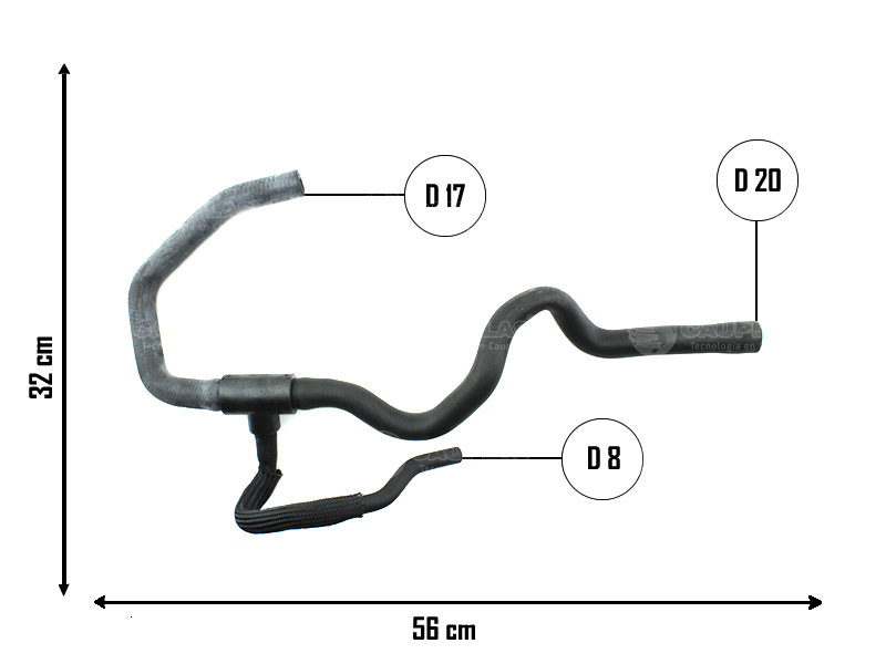CAUPLAS MANGUERA CALEFACTOR SALIDA RENAULT KANGOO OEM:8200270030/98364 =YACO 3580