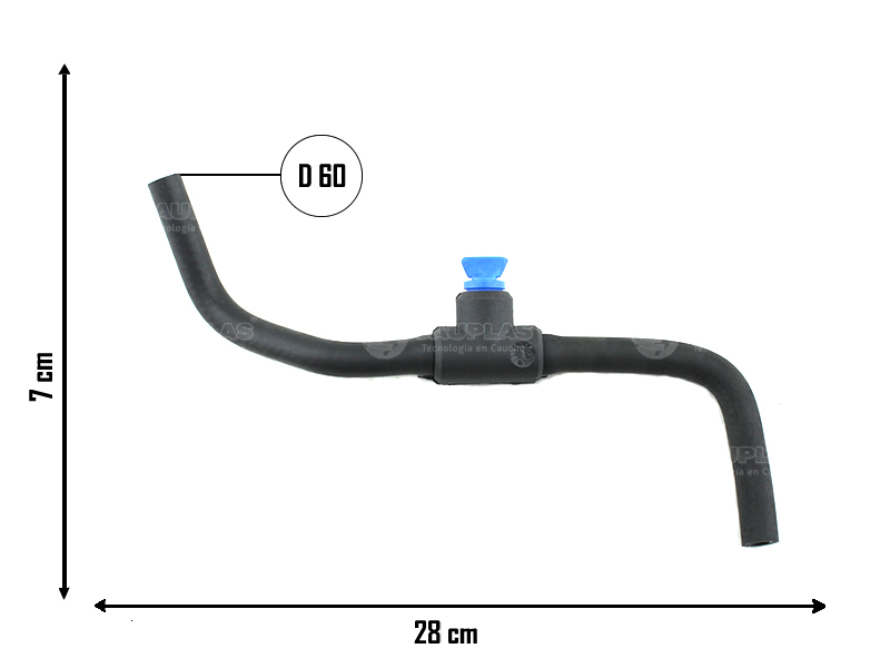 CAUPLAS MANGUERA CIRCULACION DE AGUA FIAT SIENA I OEM:46452048 =YACO 3078