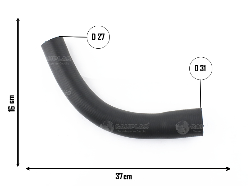 CAUPLAS MANGUERA CIRCULACION DE AGUA RENAULT 18  =YACO 165