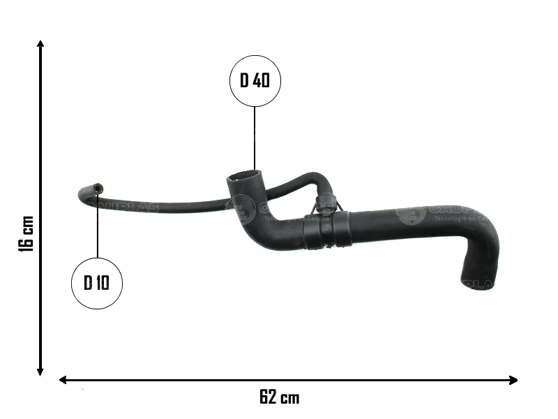 CAUPLAS MANGUERA RADIADOR SUPERIOR F1000 F100 F400 OEM:BF8T8260AA =YACO 2191