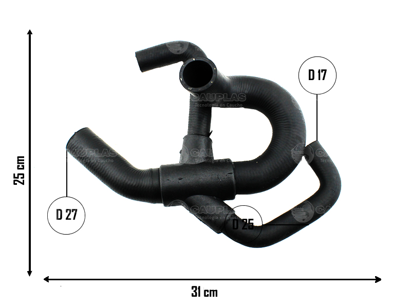 CAUPLAS MANGUERA RAD DE ACEITE A TUBO RIGIDO RENAULT CLIO I