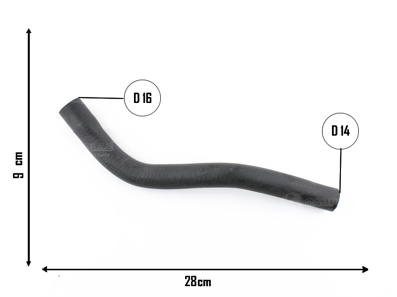 CAUPLAS MANGUERA TUBO RIGIDO A TERMOSTATO FORD ESCORT =YACO 2250