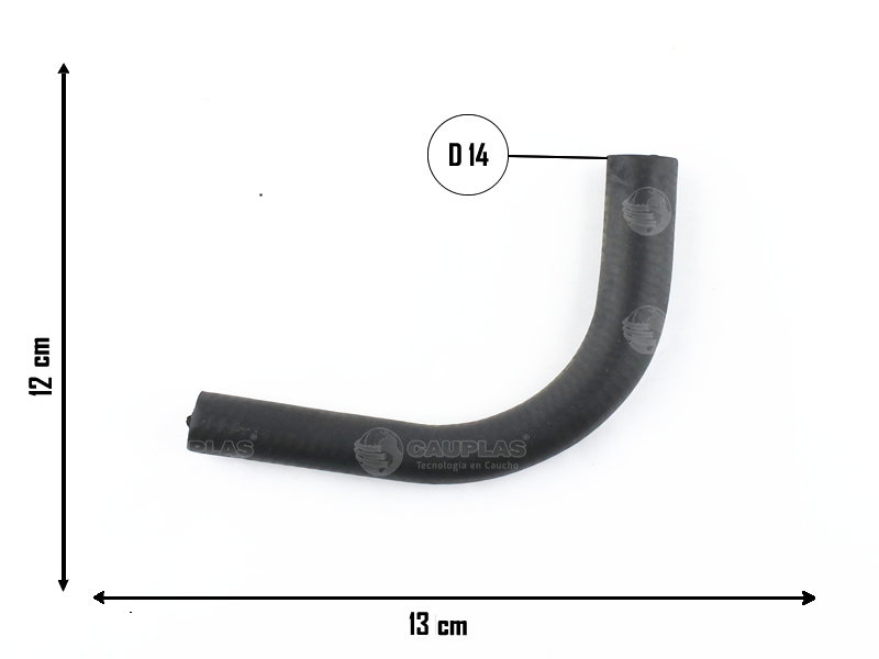 CAUPLAS MANGUERA DESCARGA DE GASES FIAT 600 OEM:4088081 =YACO 538
