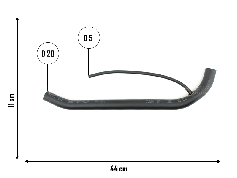 CAUPLAS MANGUERA DESCARGA DE GASES FIAT PALIO I OEM:94100129 =YACO 2571