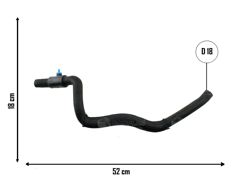 CAUPLAS MANGUERA CALEFACTOR SALIDA RENAULT FLUENCE  =YACO 4382