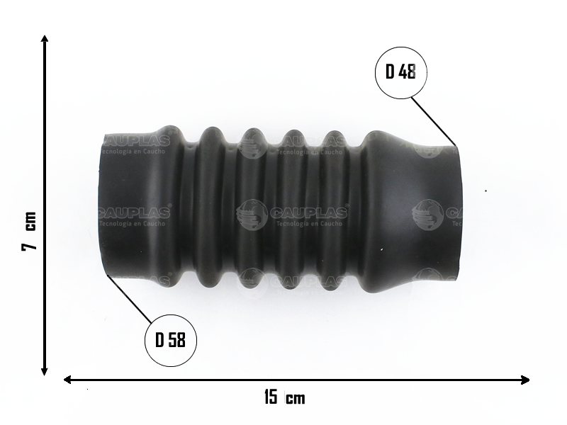 CAUPLAS MANGUERA FILTRO DE AIRE SALIDA RENAULT TRAFIC I/II OEM:7702086160 =YACO 3949